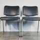 Set 5 chairs stackable Mauser in aluminium and leather, vintage 1960