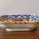 Small square Gien earthenware dish/trinket tray with peony decoration