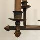 Parquet Floor Lamp in Wrought Iron and Gilded Iron, Art Deco, French Work,