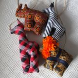 Animal mobile in wax fabric