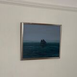 Swedish Oil on Canvas – “Sailboat at Sea”