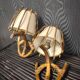 Pair of wall sconces in rattan