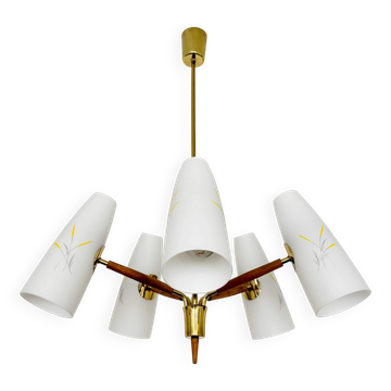 Austrian Brass Chandelier by Rupert Nikoll