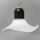 Vintage glass and metal pendant lamp – 1970s modernism