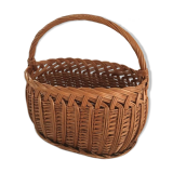 Woven wicker basket