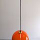 Orange opaline ball pendant from the 60s/70s