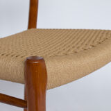 4 chairs model 75 by Niels Møller  1950