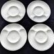 4 L’Hirondelle porcelain artichoke plates from Mehun sur Yèvre
