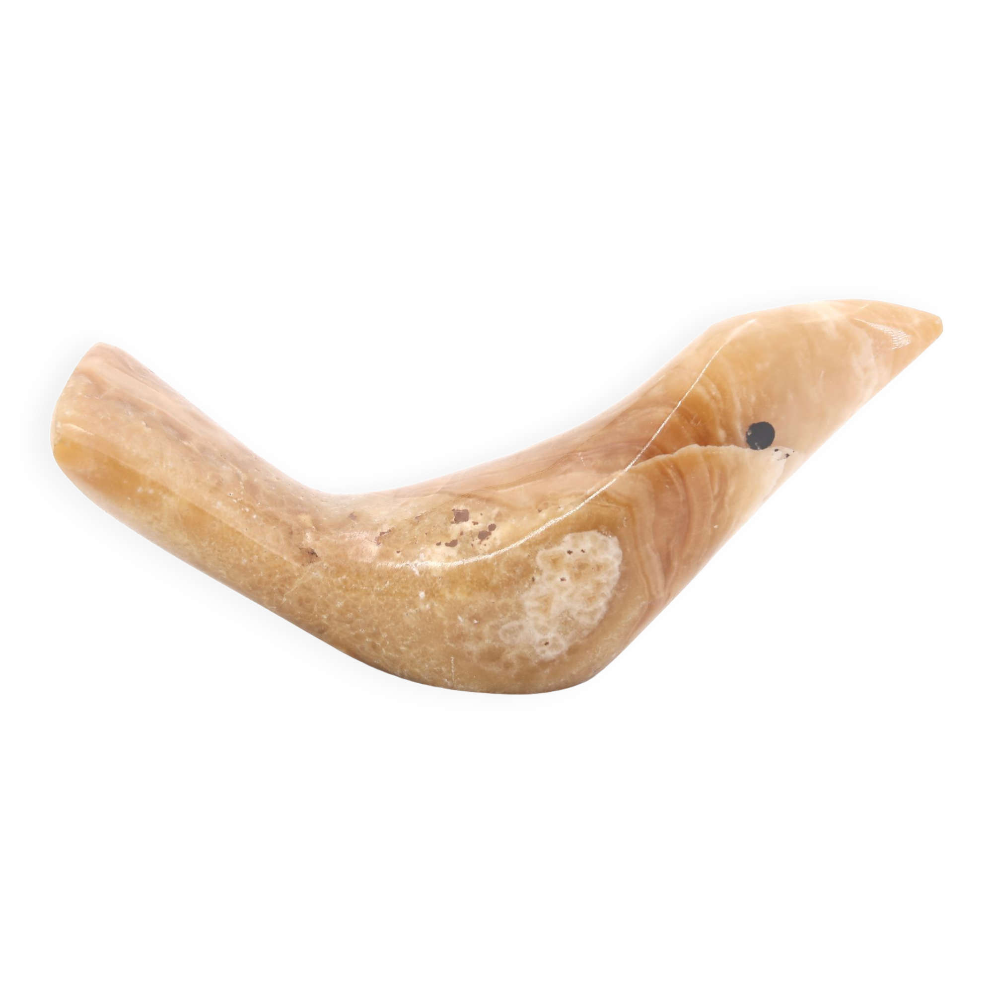 Moroccan alabaster bird paperweight, 70s