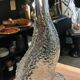 Transparent glass vase fish-shaped