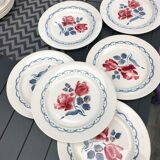 Set of 6 plates sarreguemines digoin cannes