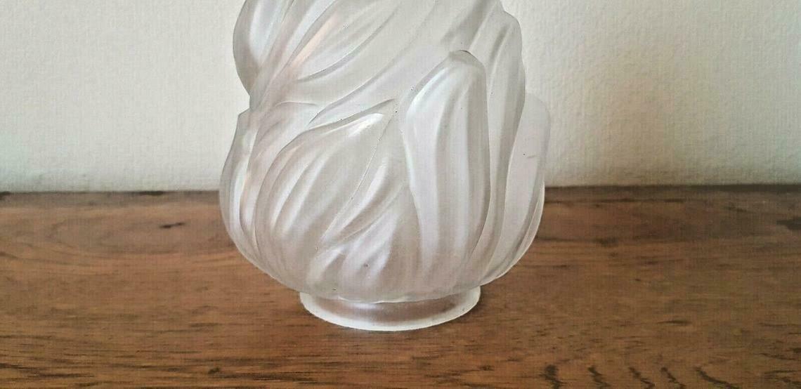 French vintage opaque glass decorative flame shade replacement shade