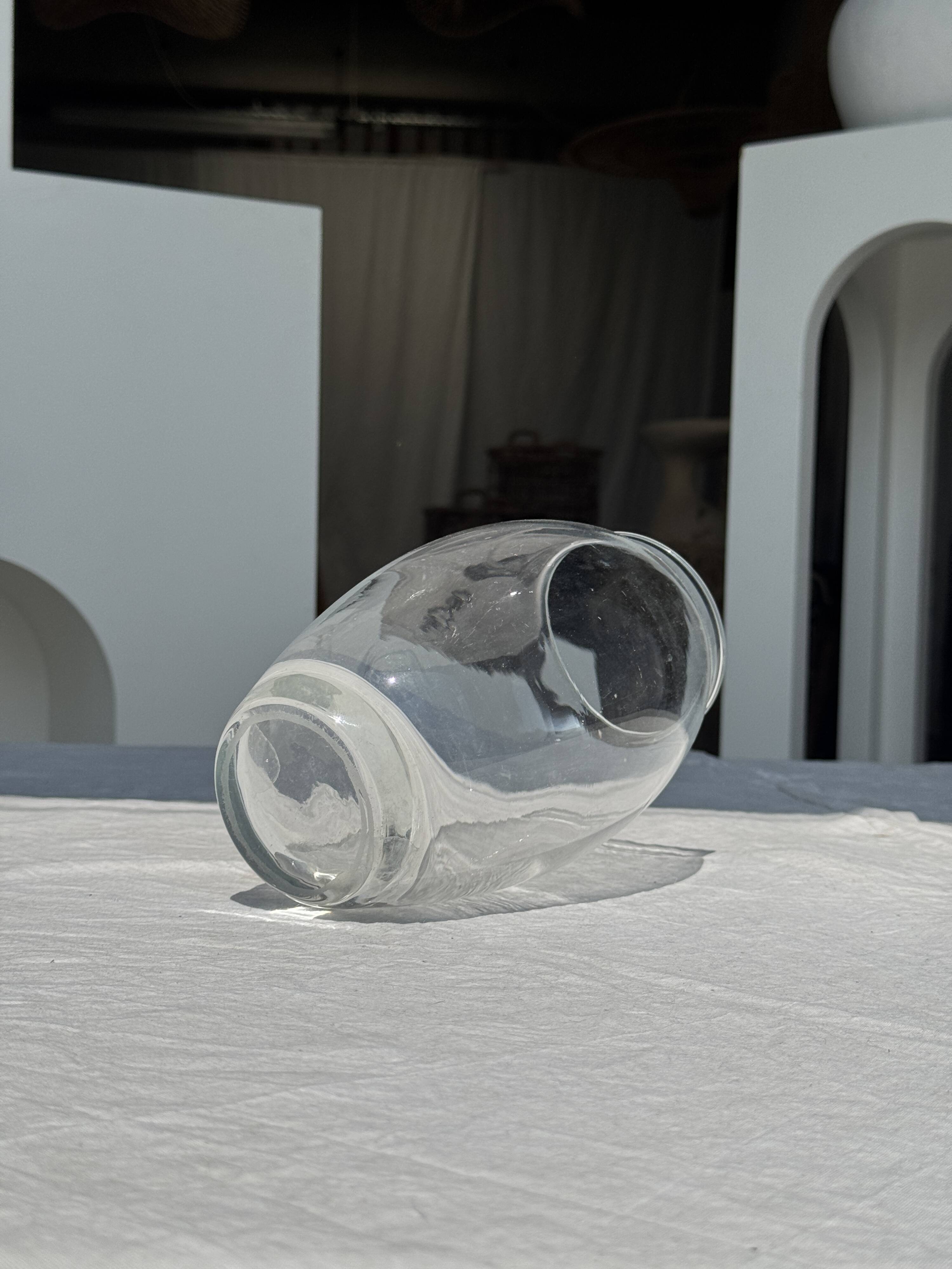 Vase transparent en verre H22