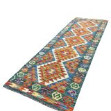 Tapis de couloir vert et orange