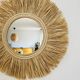Miroir rond rotin paille, 45 cm