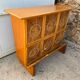 Wooden counter bar and rattan wicker decorations years 50/60