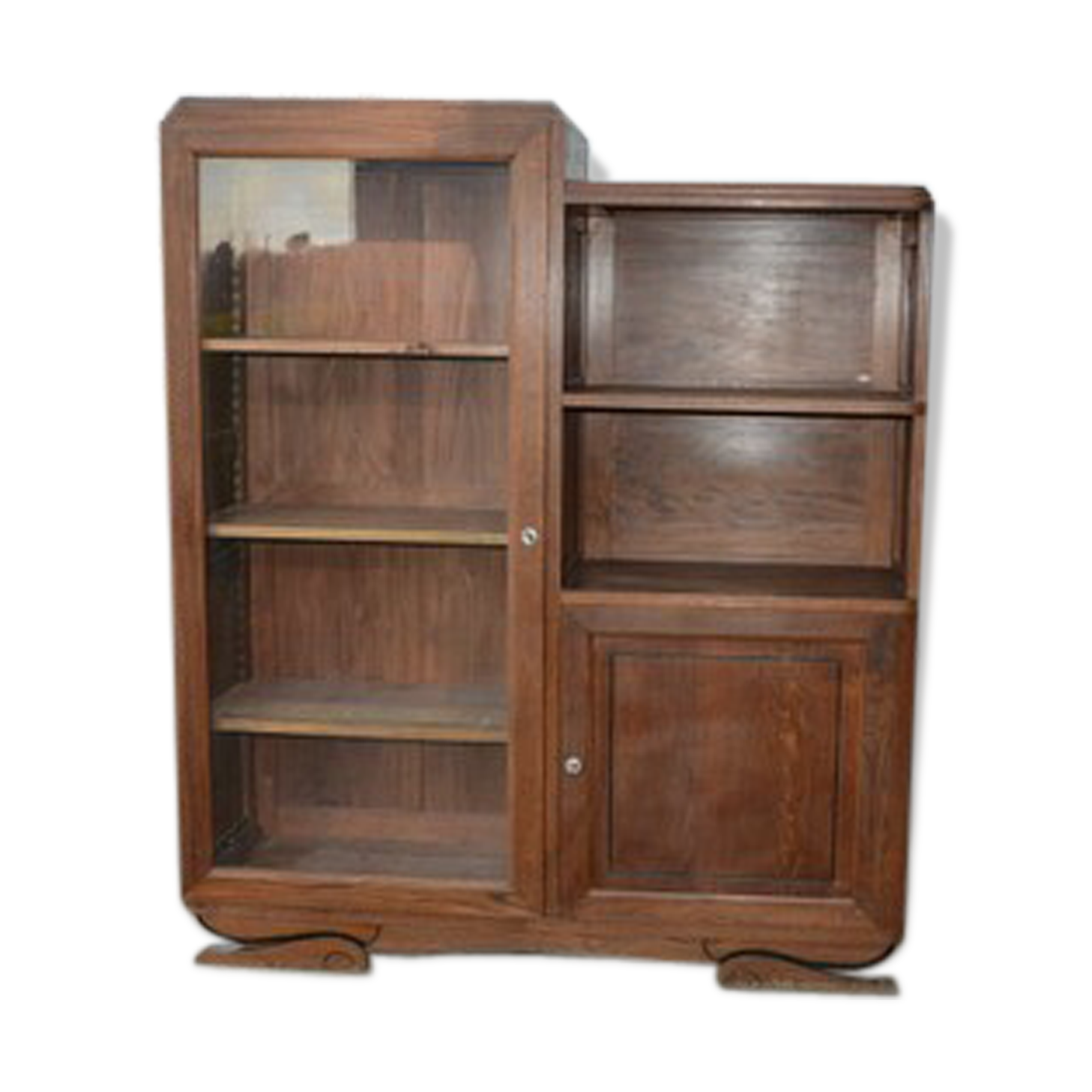 Asymmetric the 1940s oak cupboard