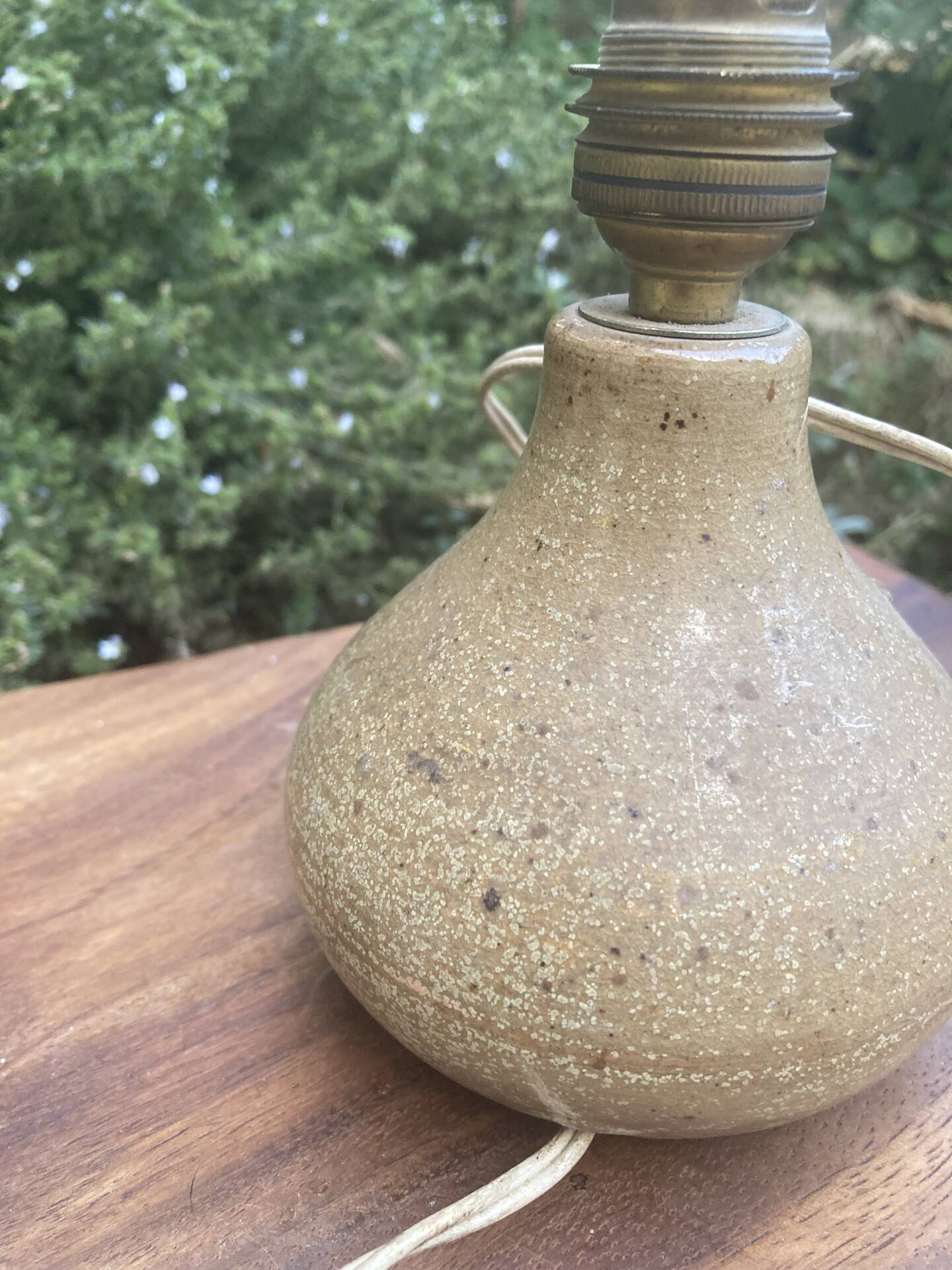 Ceramic bedside lamp signed