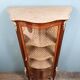 Curved display bookcase in Louis XV style marquetry circa 1900-1920