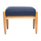 Vintage navy blue wool stool in mid-century style, Edmund Homa, 1960s.