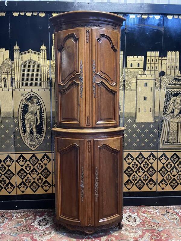 Louis XV style Provencal corner cupboard