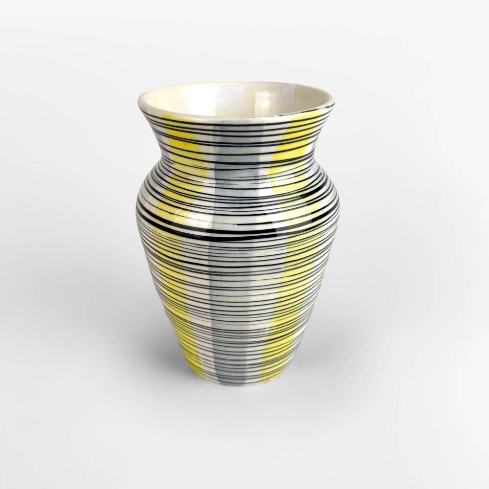 Alessio Tasca vase with geometric decoration from the 50s