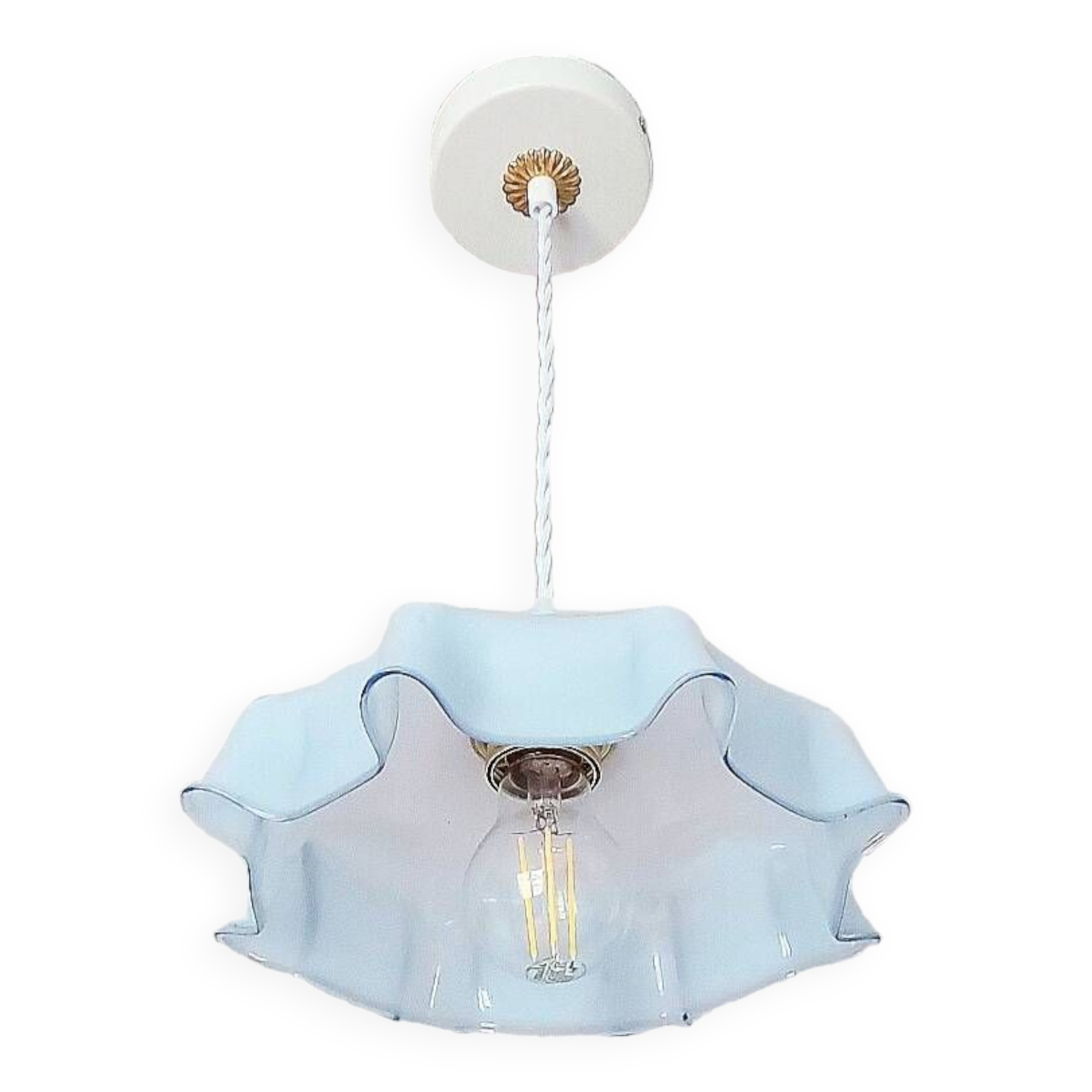 Vintage opaline pendant light