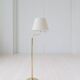 Sculptural modern brass floor lamps from the mid-century Luxus, Sweden, 1970s.