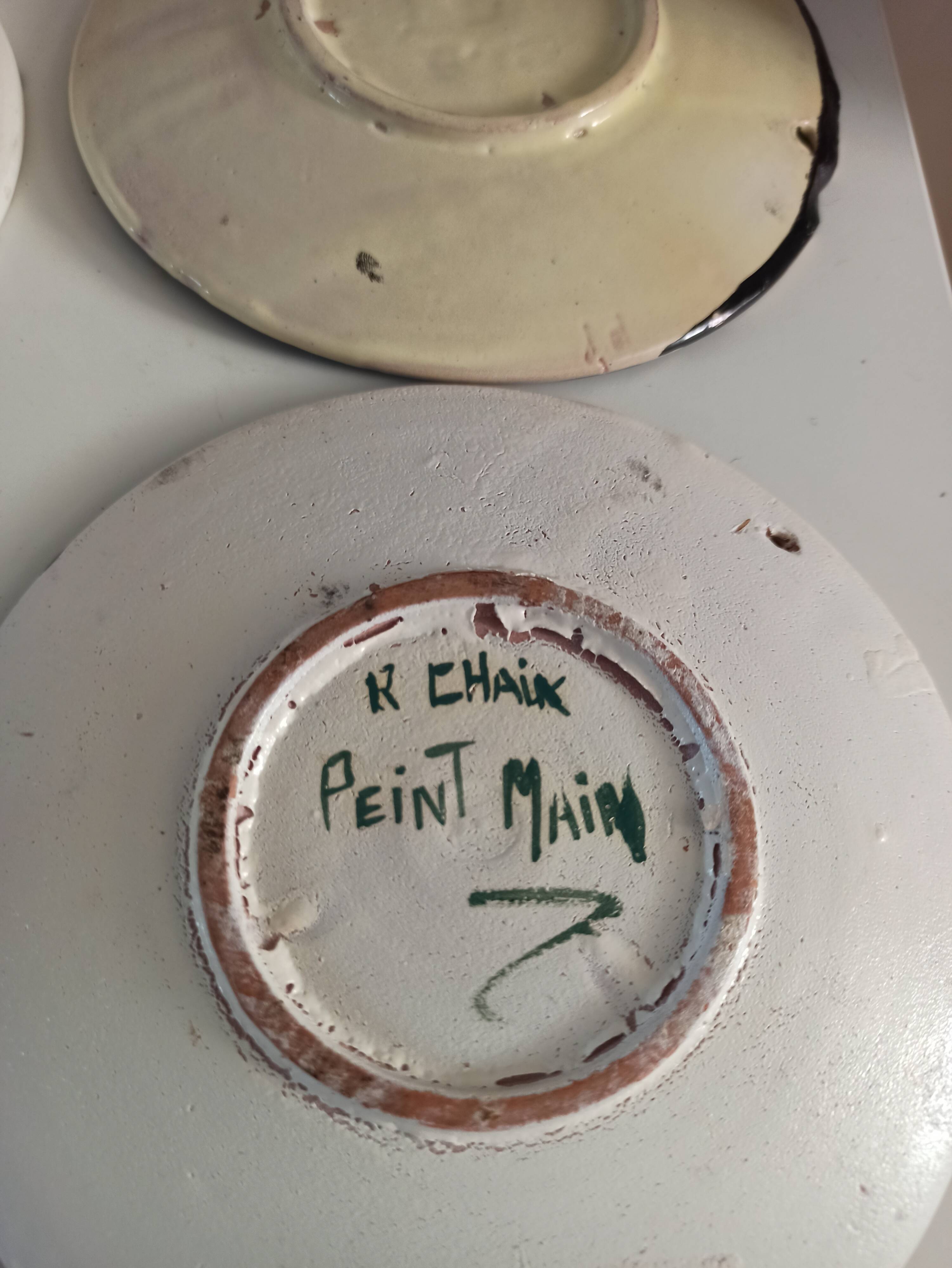 Hand-painted plates by René Chaix