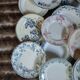 20 mismatched antique flat plates in ironstone