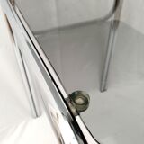 Design console 70 metal chromed smoked glass