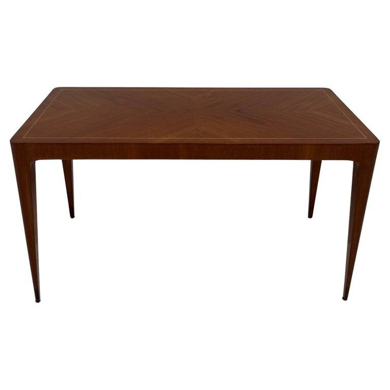 Italian Art Deco Coffee Table in Teak and Maple by Paolo Buffa, 1950s