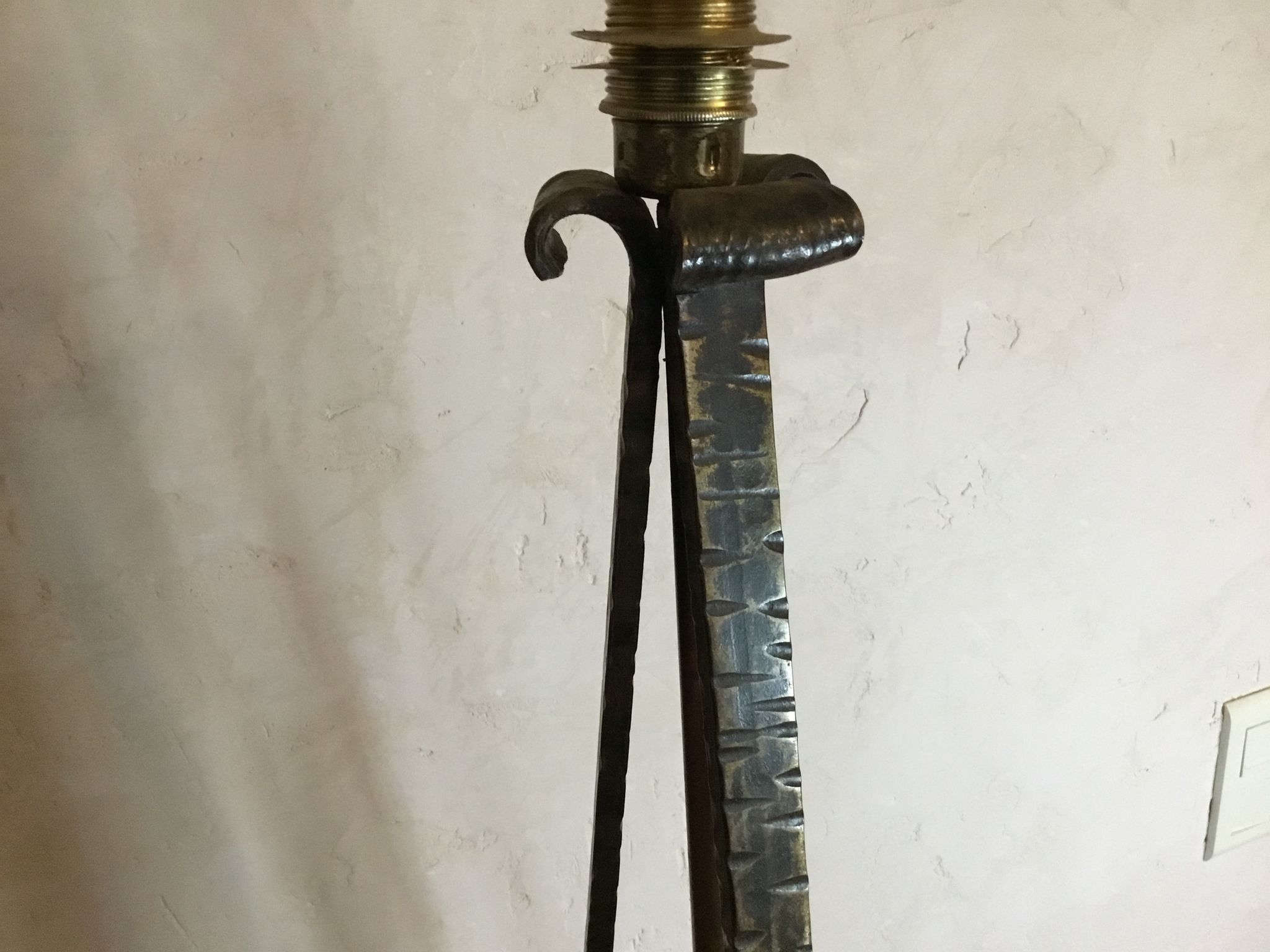 Art Deco wrought iron lamppost circa 1900