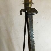 Art Deco wrought iron lamppost circa 1900