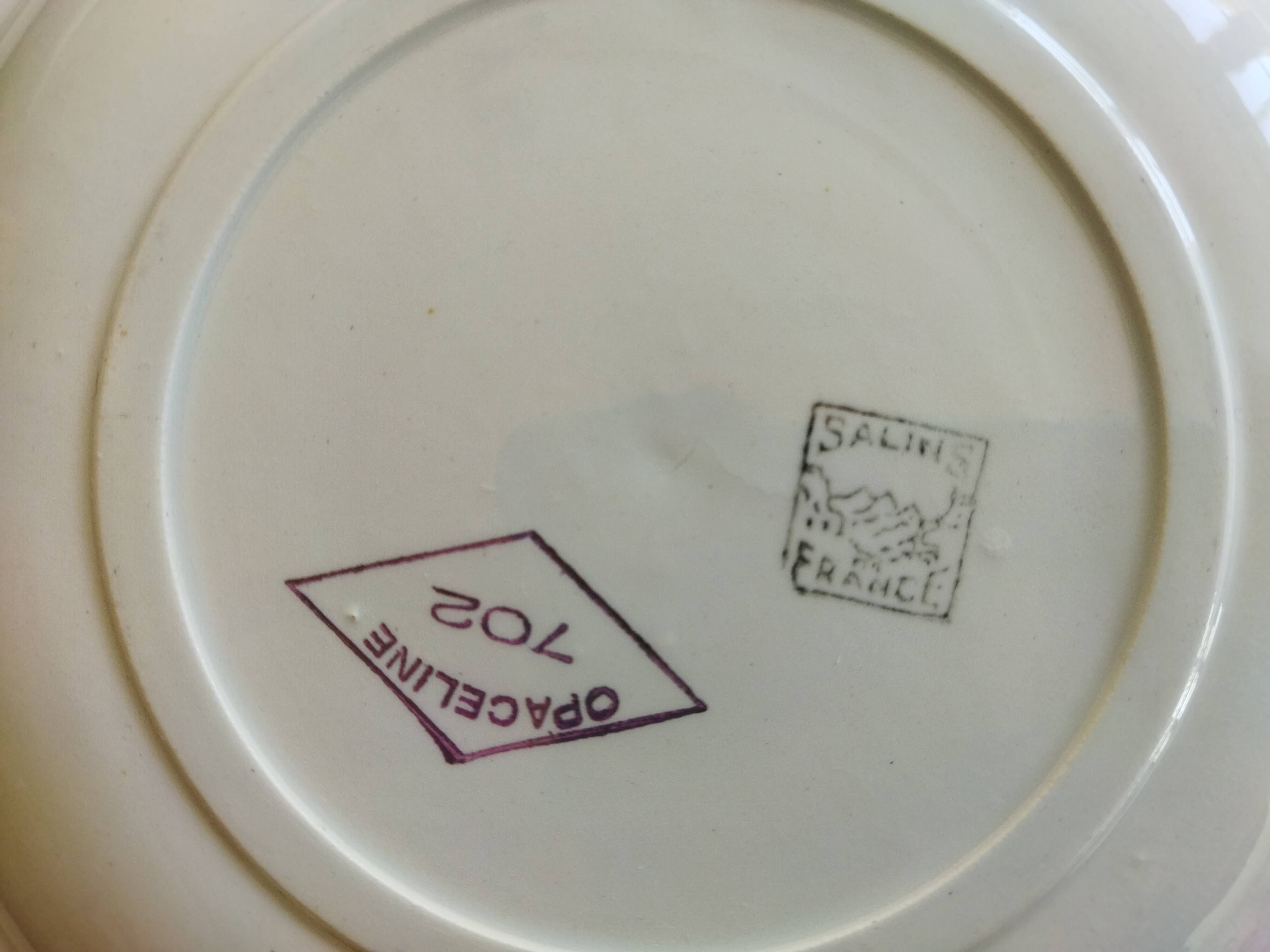 8 semi-deep plates Salins Opaceline 702