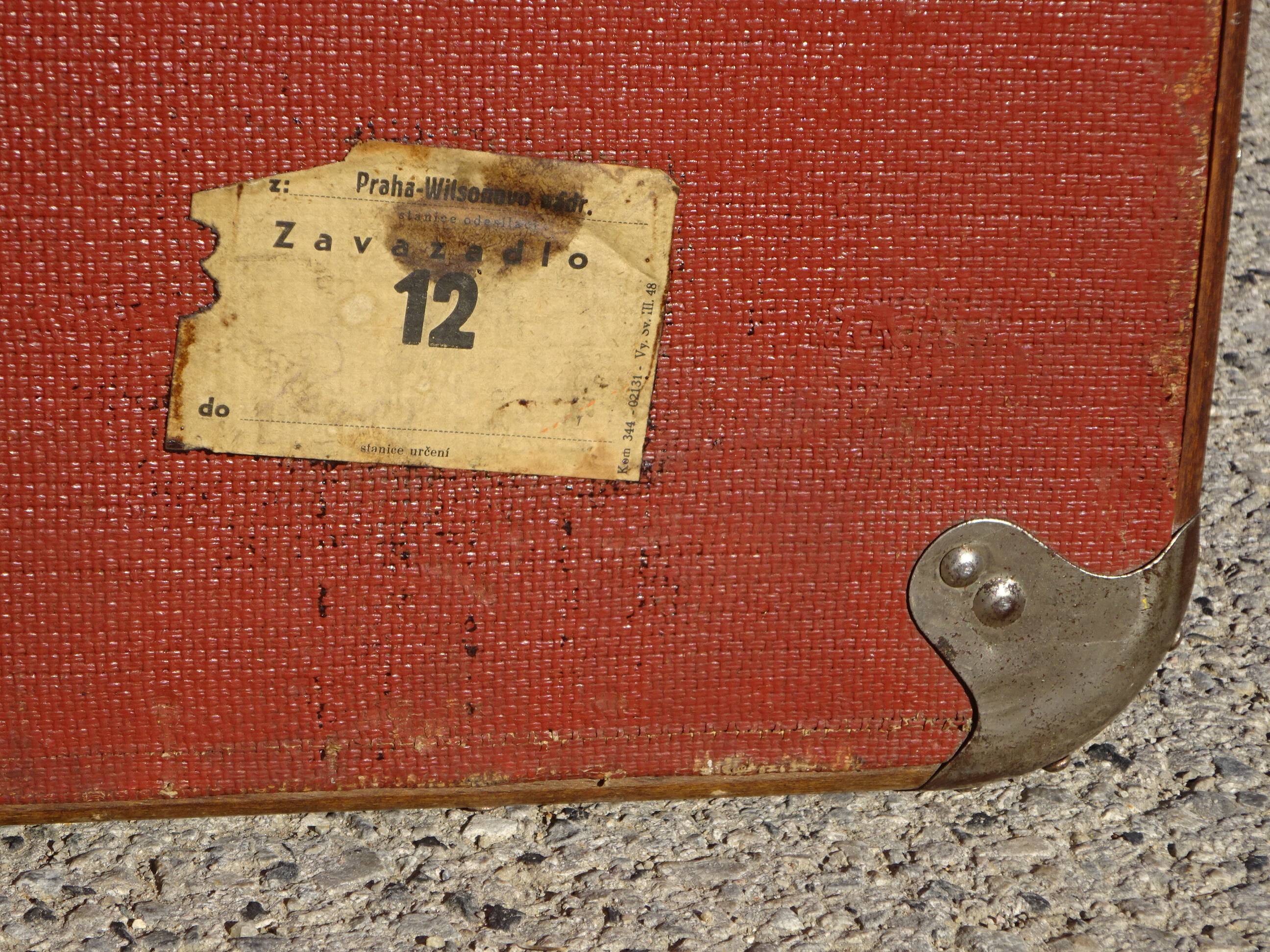 Old curved travel trunk