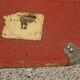Old curved travel trunk