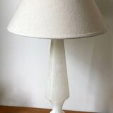 Vintage geometric alabaster stone lamp