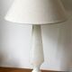 Vintage geometric alabaster stone lamp