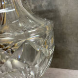 Diamond-cut crystal baluster vase with Lorraine cross