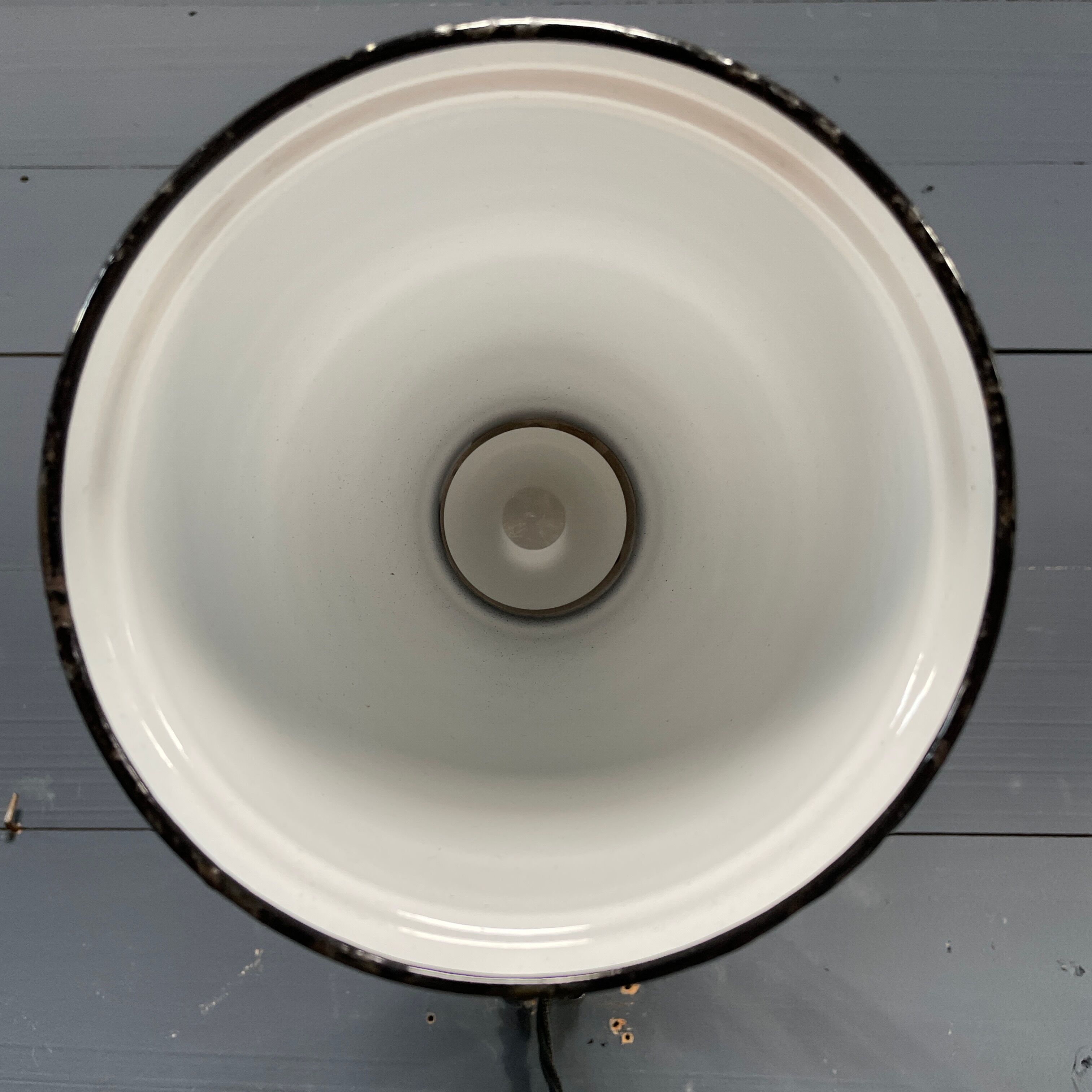 Industrial Fabrilux wall lamp with gray enamel shade