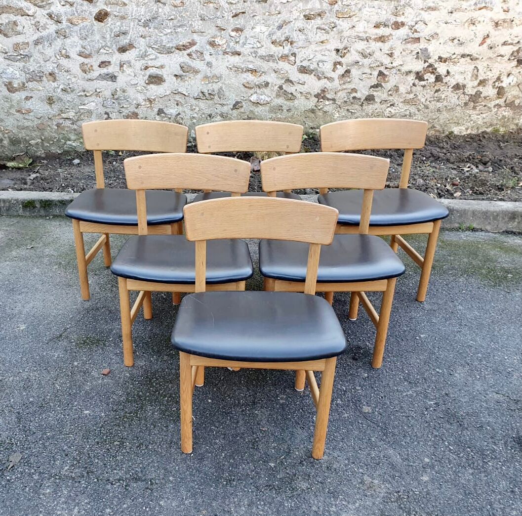 Set table and 6 chairs borge mogensen 1960