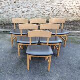 Set table and 6 chairs borge mogensen 1960