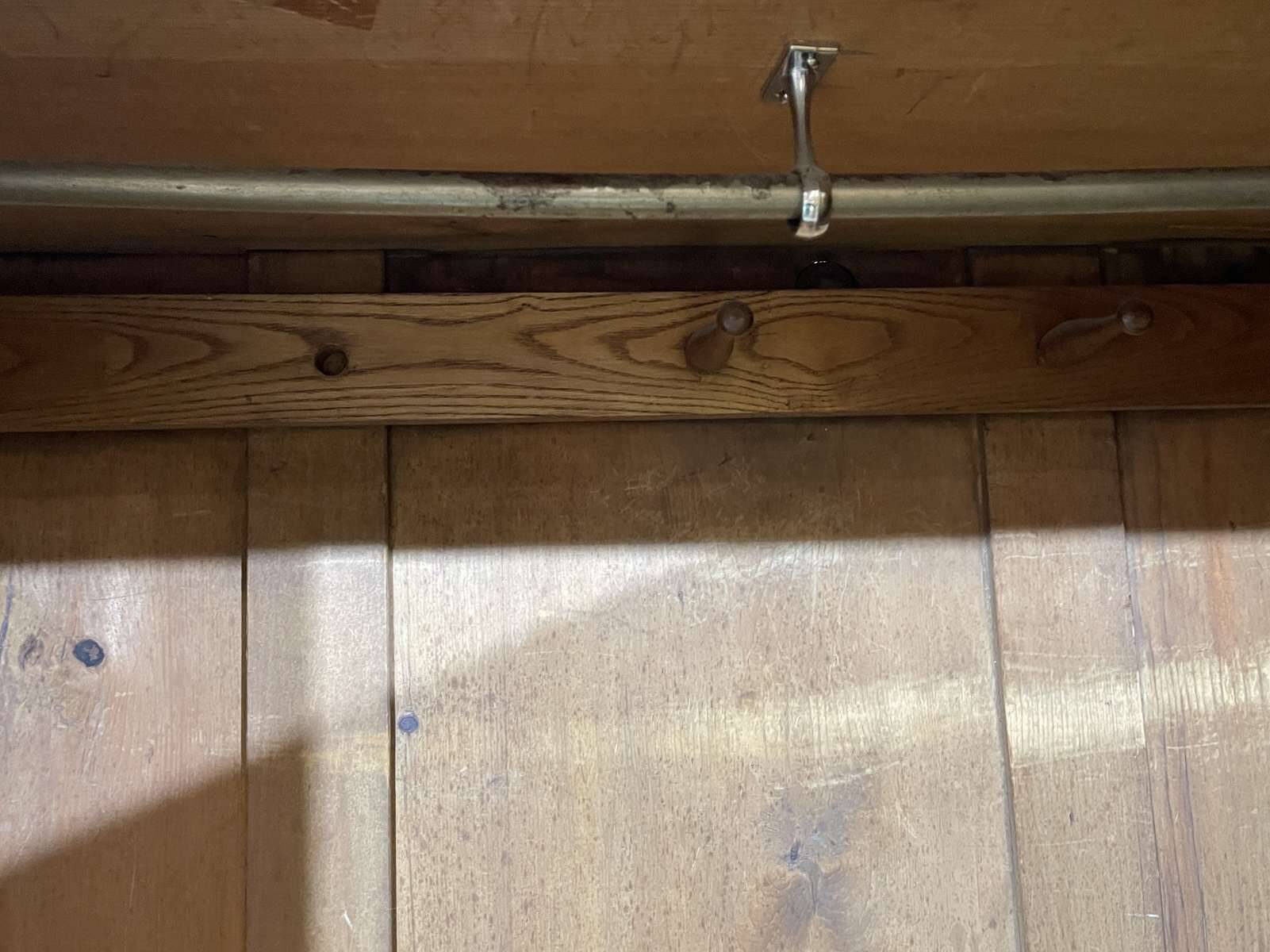 English oak wardrobe from the early 20th century.