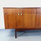 Vintage Scandinavian style row in rosewood and brass from the 60s
