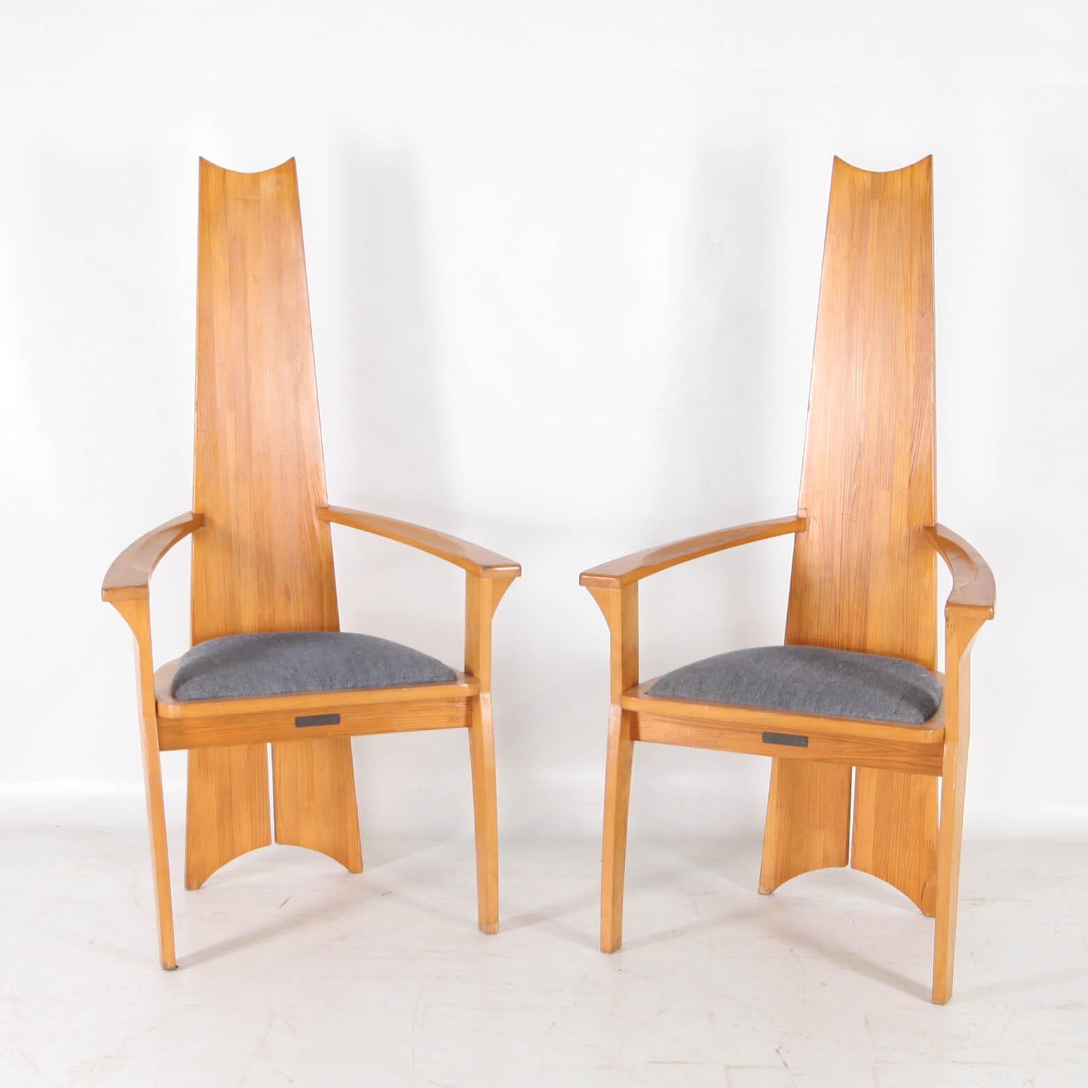 Pair of Japanese armchairs