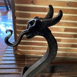 Pair of wrought iron pegs 1960