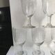 ensemble de 6 grands verres à vin en cristal gravé début XXème