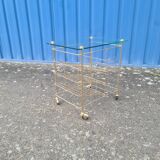 Side table, rolling trolley, vintage vinyl door