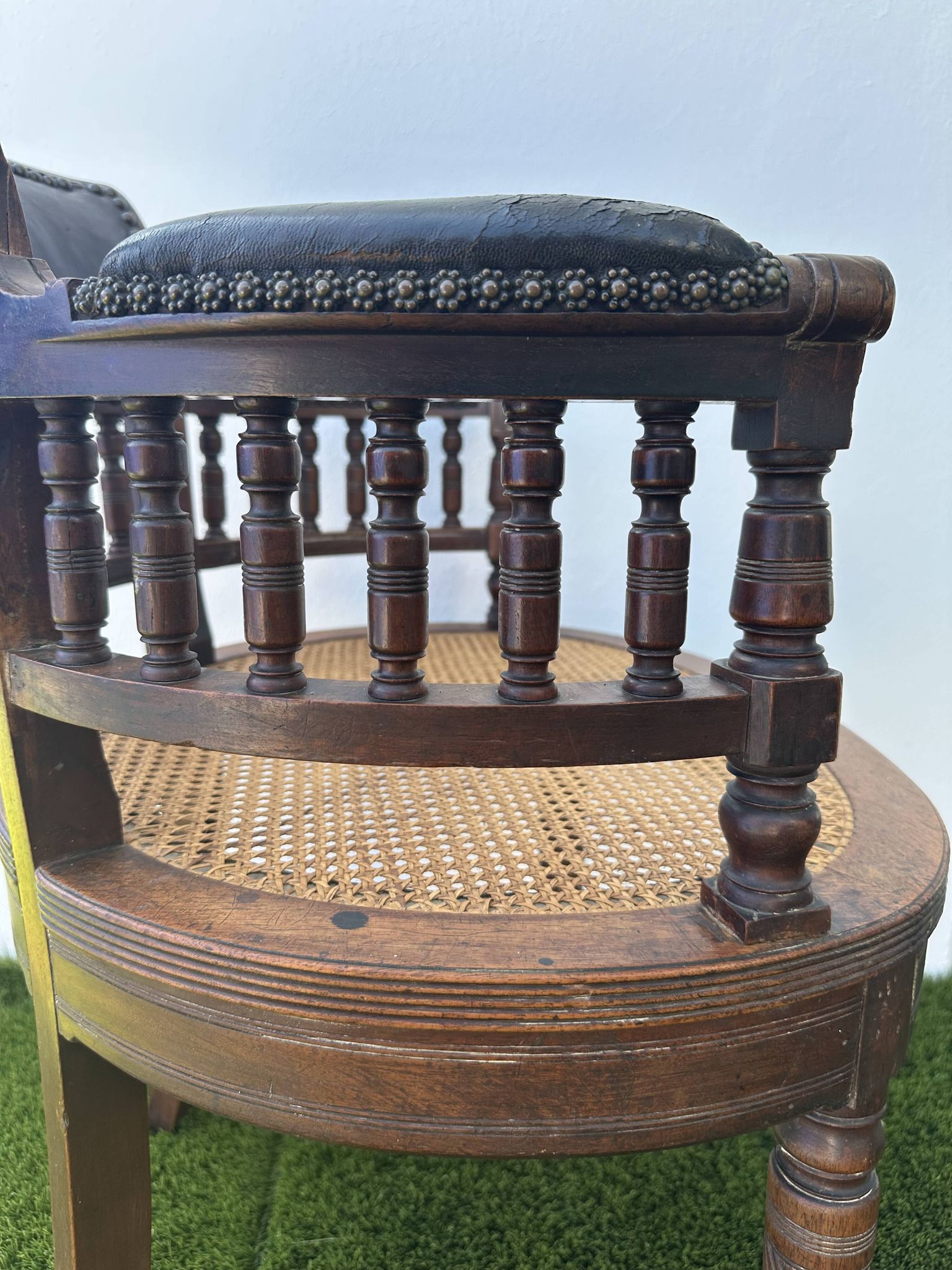 Napoleon III office chair in solid wood